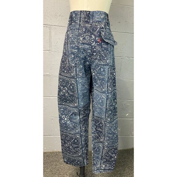 Levis Printed Bandana Chore Utility Pants Urban Outfitters Boho Gorpcore 33x30 - Picture 13 of 14